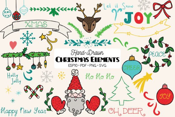 Christmas Decorative Elements Color: Festive Design Toolkit