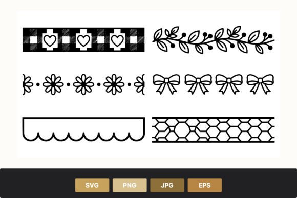 Decorative Black and White Border Set: A Designer's Toolkit