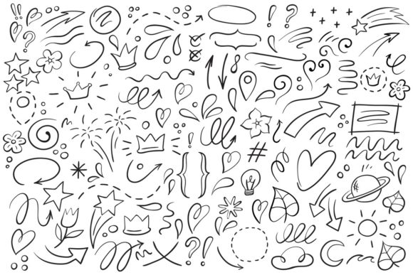 Decorative Hand Drawn Shapes: Infusing Charm into Your Designs