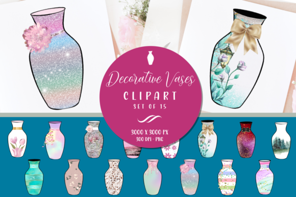 Decorative Vases Clipart for Sublimation: Elevate Your Projects