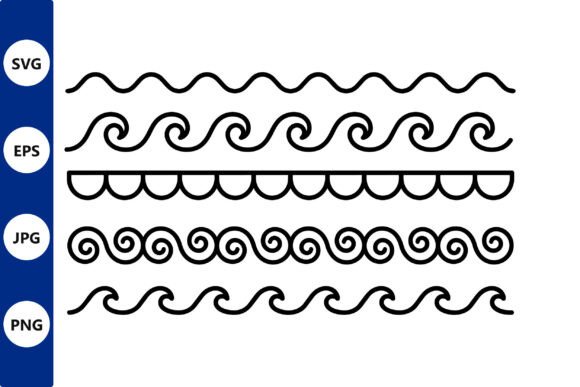 Decorative Wave Borders Set: Bold Lines for Dynamic Designs