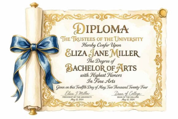Diploma Scroll with Decorative PNG: A Designer's Gold Standard
