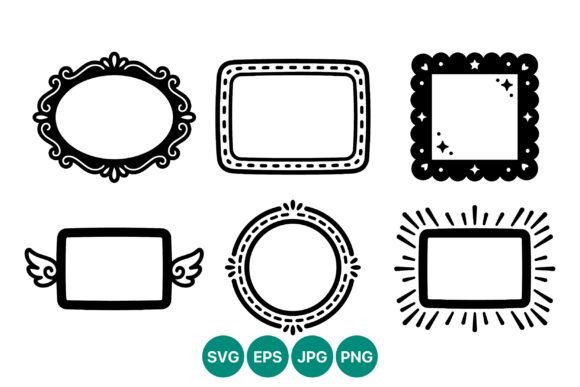 Elegant Black & White Decorative Frames for Designers