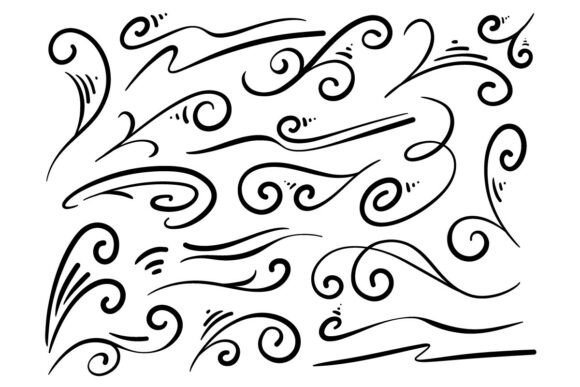 Elegant Decorative SVG Bundle: Swirls and Flourishes