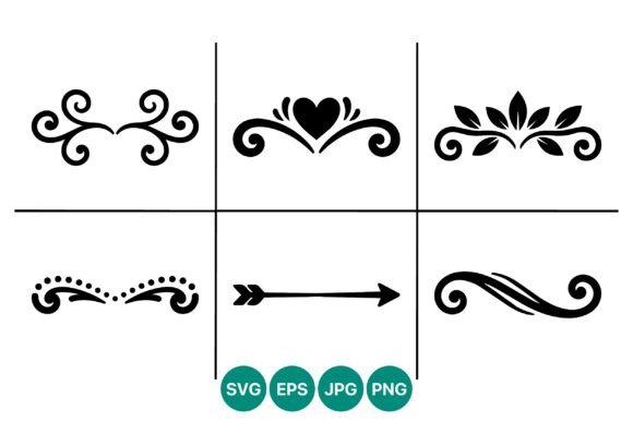 Elegant Embellishments: Using the Decorative Black Swirl Vector Art Set