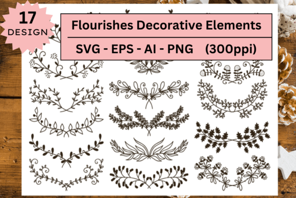 Elegant Flourishes Decorative Elements Svg Set for Designers