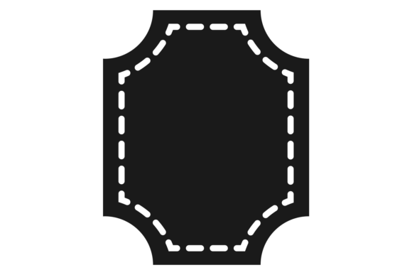Elegant Product Label: Black Decorative for Timeless Branding