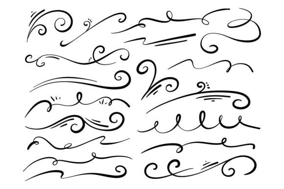 Elegant Swirl and Flourish Design Bundle Set