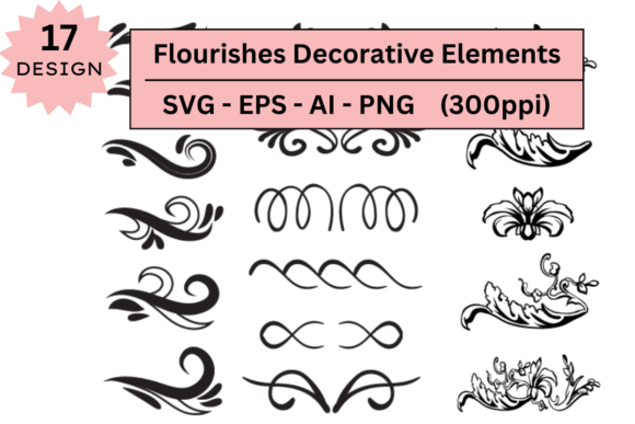 Elevate Your Projects with the Flourishes Decorative Elements Bundle
