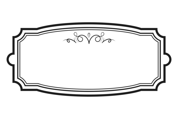 Ornamental Retro Label: The Blank Decorative Tag Your Designs Need