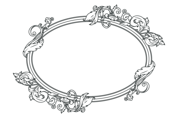 Oval Filigree Border: A Vintage Flourish for Modern Design