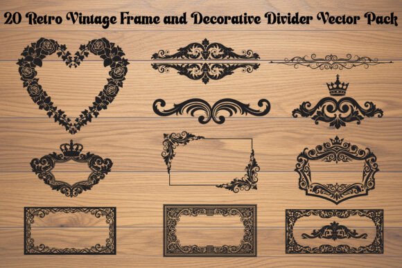 Retro Vintage Frame and Decorative Divider Vectors