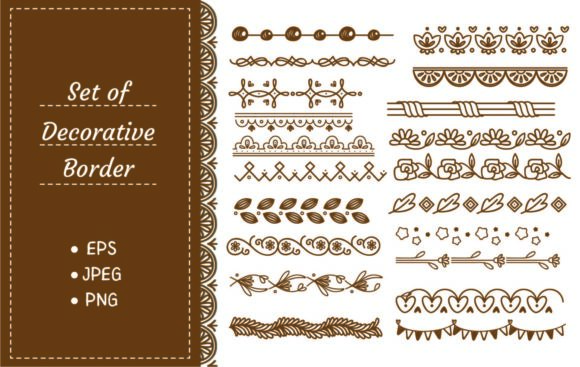 Set of Decorative Border, Wedding Design: Elevate Your Creative Projects