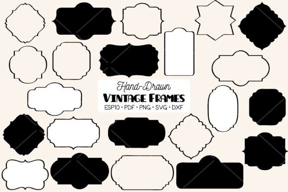 Vintage Frames: A Decorative Border Label Collection