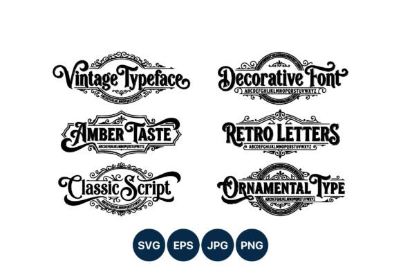Vintage Retro Decorative Font Vector: A Designer's Toolkit for Timeless Appeal