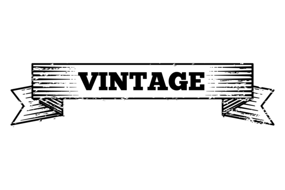 Vintage Ribbon Banner Flag: A Decorative E for Timeless Projects