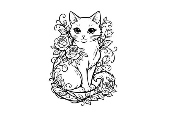 Whimsical Cat Line Art Decorative Bundle: A Creative Asset